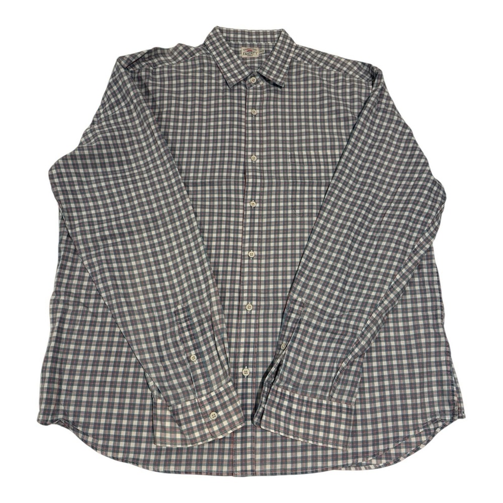 Faherty Brand Men's Plaid Button Down Long Sleeve Casual Shirt XXL‎ Cotton